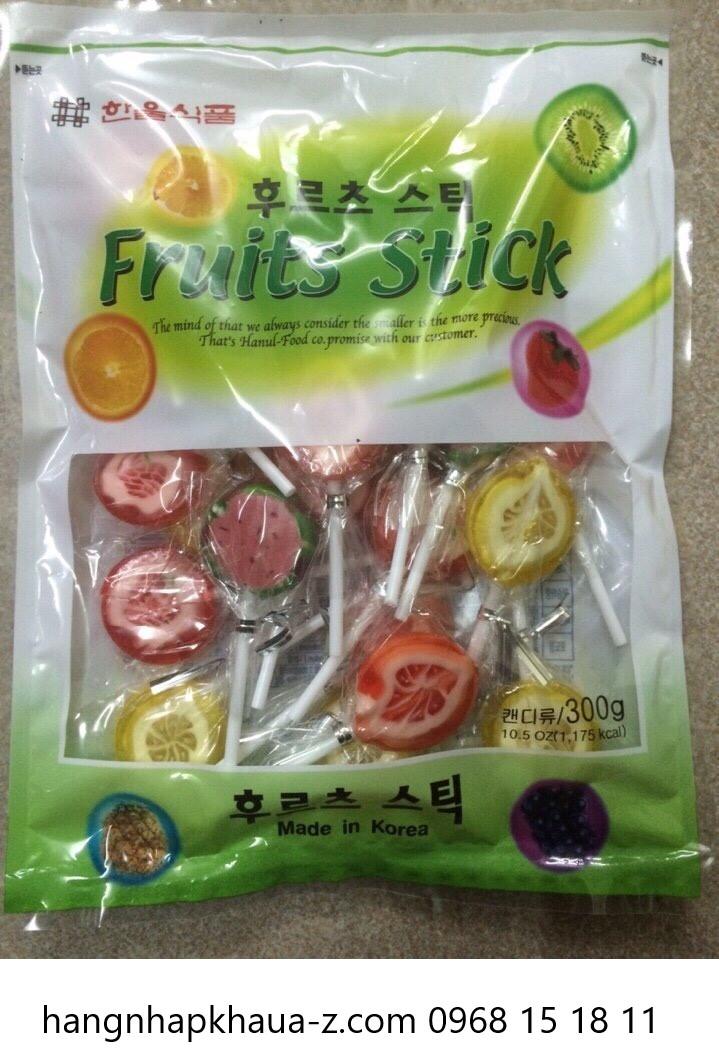 Kẹo mút Hàn Quốc Fruits Stick  300g
